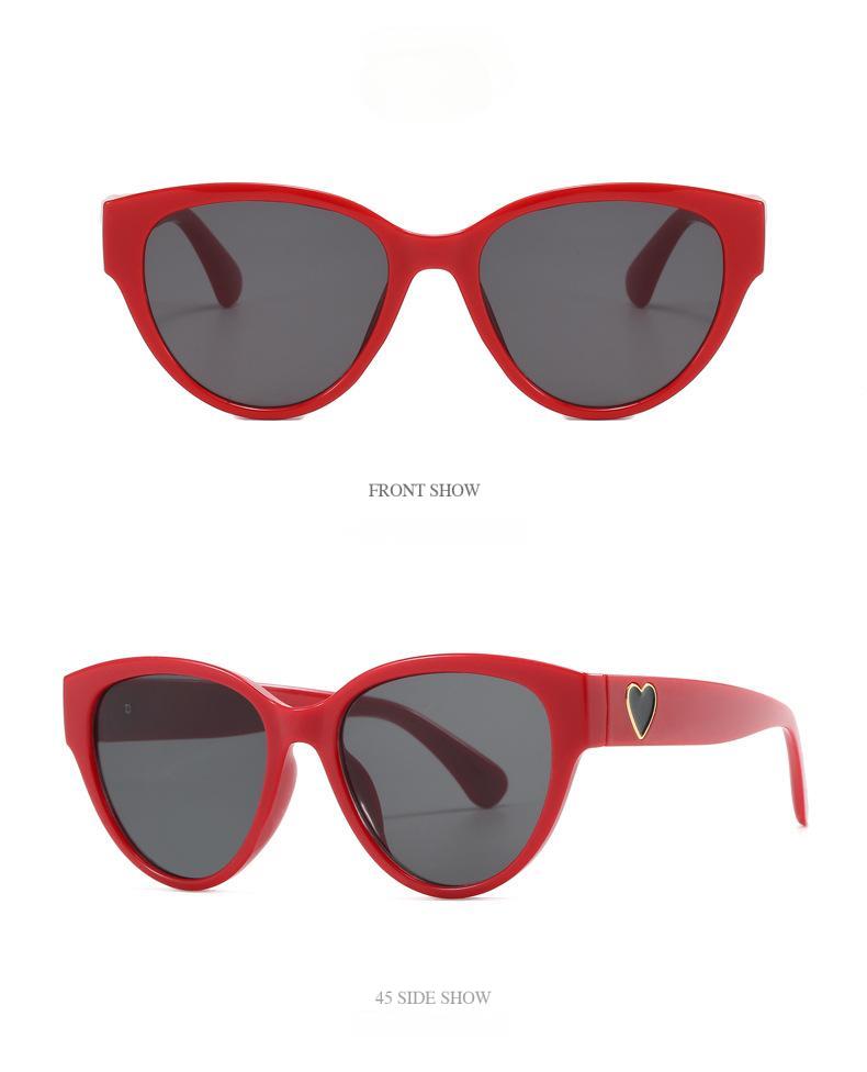 Cat-Eye Sunglasses with Heart Detail: Chic Styles in Multiple Colors