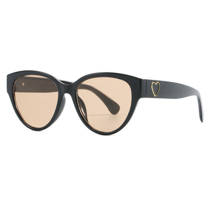 Cat-Eye Sunglasses with Heart Detail: Chic Styles in Multiple Colors