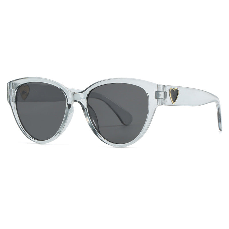 Cat-Eye Sunglasses with Heart Detail: Chic Styles in Multiple Colors