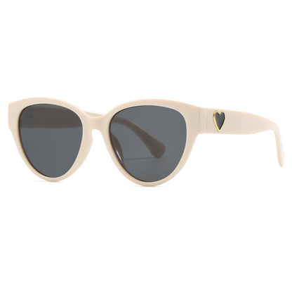 Cat-Eye Sunglasses with Heart Detail: Chic Styles in Multiple Colors