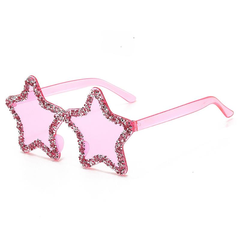 Star-Shaped Sunglasses Collection: 12 Playful Colors with Crystal Accents