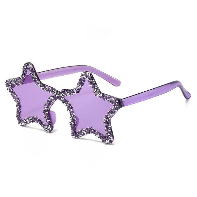 Star-Shaped Sunglasses Collection: 12 Playful Colors with Crystal Accents