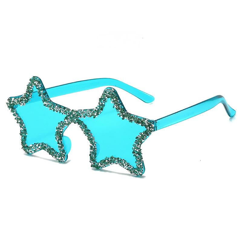 Star-Shaped Sunglasses Collection: 12 Playful Colors with Crystal Accents