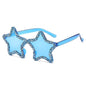Star-Shaped Sunglasses Collection: 12 Playful Colors with Crystal Accents