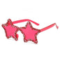 Star-Shaped Sunglasses Collection: 12 Playful Colors with Crystal Accents
