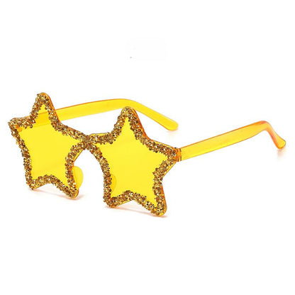 Star-Shaped Sunglasses Collection: 12 Playful Colors with Crystal Accents