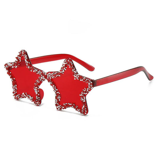 Star-Shaped Sunglasses Collection: 12 Playful Colors with Crystal Accents