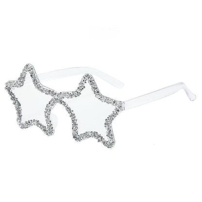 Star-Shaped Sunglasses Collection: 12 Playful Colors with Crystal Accents