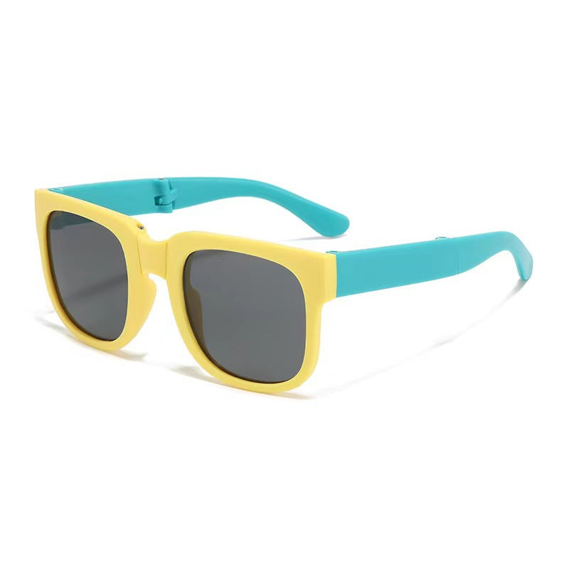 Square Foldable Kids Sunglasses – UV400 Protection & Lightweight Design