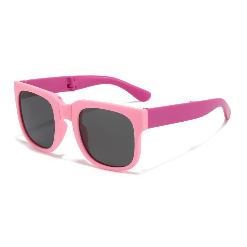 Square Foldable Kids Sunglasses – UV400 Protection & Lightweight Design