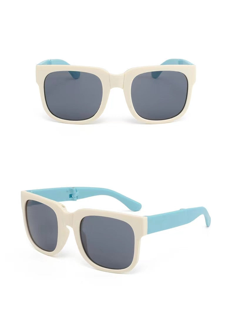 Square Foldable Kids Sunglasses – UV400 Protection & Lightweight Design