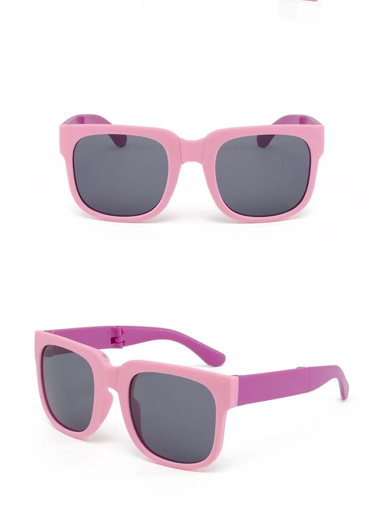 Square Foldable Kids Sunglasses – UV400 Protection & Lightweight Design