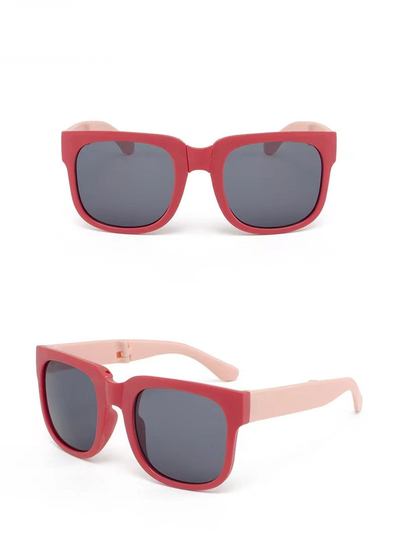 Square Foldable Kids Sunglasses – UV400 Protection & Lightweight Design