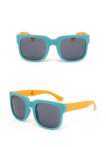 Square Foldable Kids Sunglasses – UV400 Protection & Lightweight Design