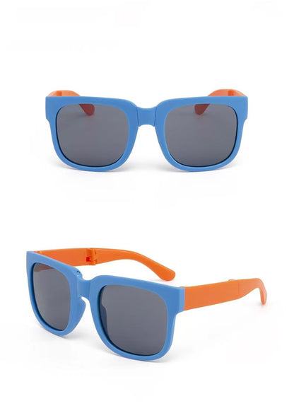 Square Foldable Kids Sunglasses – UV400 Protection & Lightweight Design