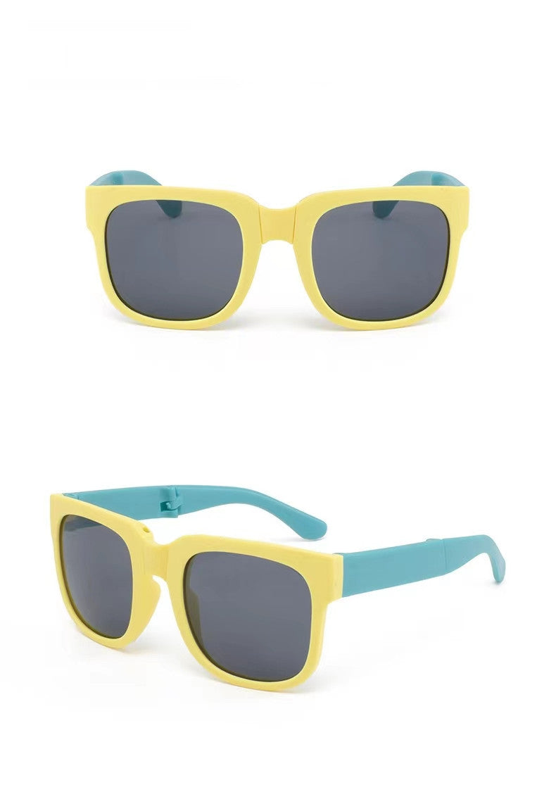 Square Foldable Kids Sunglasses – UV400 Protection & Lightweight Design