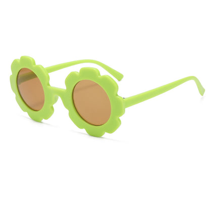 Rainbow Flower-Shaped Kids Sunglasses – UV Protection & Fun Style