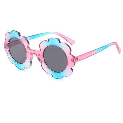 Rainbow Flower-Shaped Kids Sunglasses – UV Protection & Fun Style