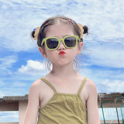 Stylish Square Kids Sunglasses - Fashionable Shield for Little Explorers