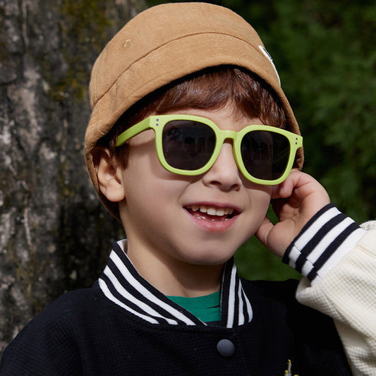 Stylish Square Kids Sunglasses - Fashionable Shield for Little Explorers