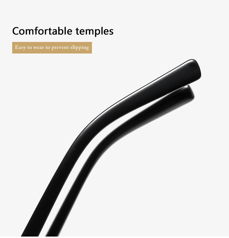 Square Frame Sunglasses Collection - 10 Color Options with Metallic Accent & Anti-Blue Light