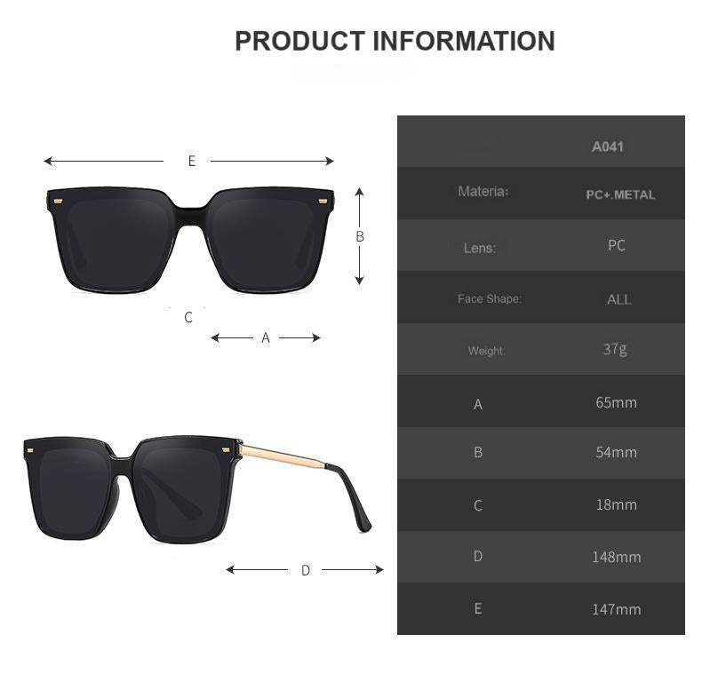 "Women's Square-Frame Sunglasses 2024 | UV400 Protection | 4 Versatile Colors for Everyday Style"